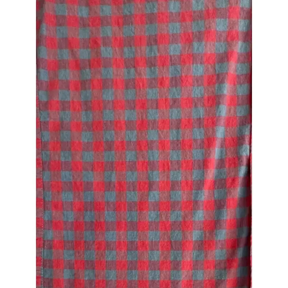 ReImagined J Crew Mens Slim Fit Flannel Shirt Size Small Red Blue‎ Plaid Stretch
